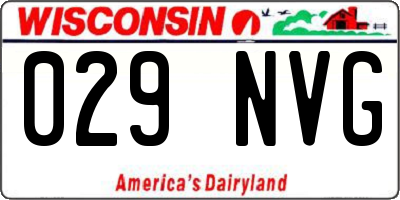 WI license plate 029NVG