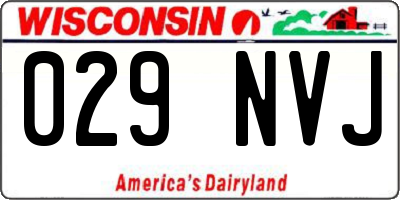 WI license plate 029NVJ