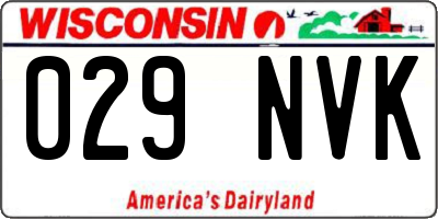 WI license plate 029NVK