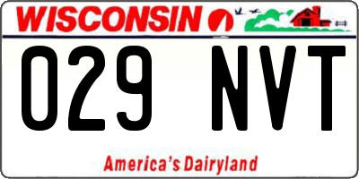 WI license plate 029NVT