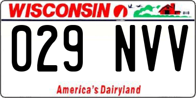 WI license plate 029NVV