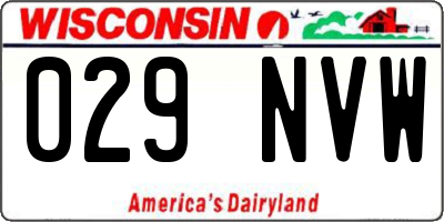 WI license plate 029NVW