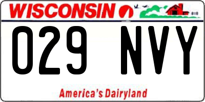 WI license plate 029NVY