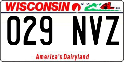 WI license plate 029NVZ