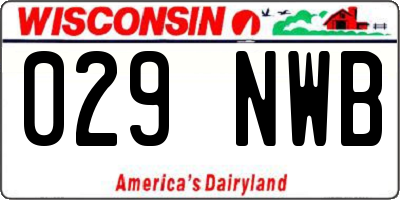 WI license plate 029NWB