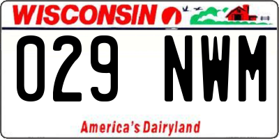 WI license plate 029NWM