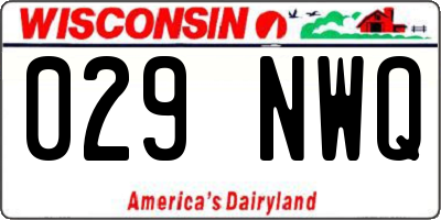 WI license plate 029NWQ