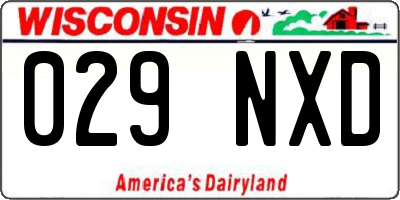 WI license plate 029NXD
