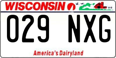 WI license plate 029NXG