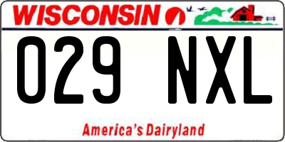 WI license plate 029NXL
