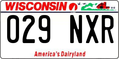 WI license plate 029NXR