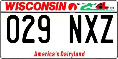 WI license plate 029NXZ