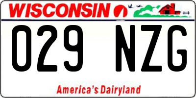 WI license plate 029NZG