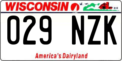 WI license plate 029NZK