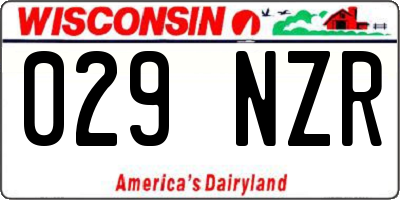 WI license plate 029NZR