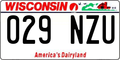 WI license plate 029NZU