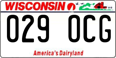 WI license plate 029OCG