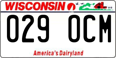 WI license plate 029OCM