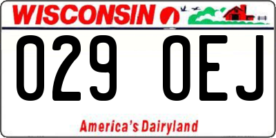 WI license plate 029OEJ