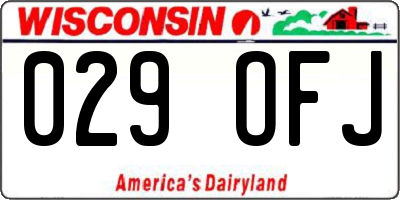 WI license plate 029OFJ
