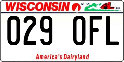 WI license plate 029OFL