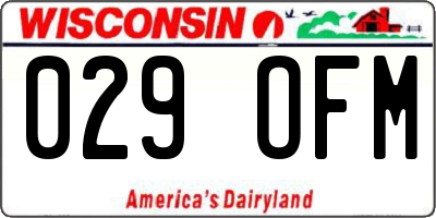 WI license plate 029OFM
