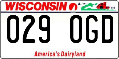 WI license plate 029OGD