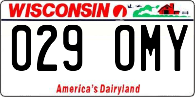 WI license plate 029OMY