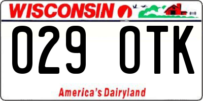 WI license plate 029OTK