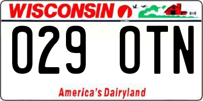 WI license plate 029OTN