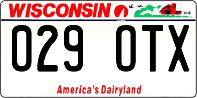WI license plate 029OTX