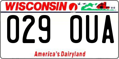 WI license plate 029OUA