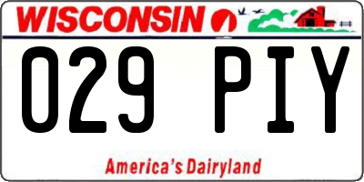 WI license plate 029PIY
