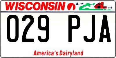 WI license plate 029PJA