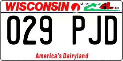WI license plate 029PJD