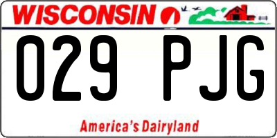 WI license plate 029PJG