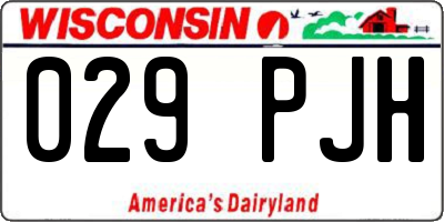 WI license plate 029PJH