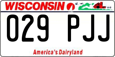 WI license plate 029PJJ