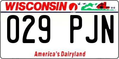 WI license plate 029PJN