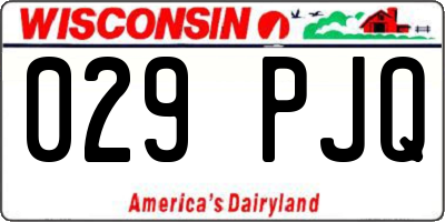 WI license plate 029PJQ