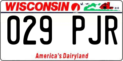 WI license plate 029PJR