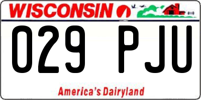 WI license plate 029PJU