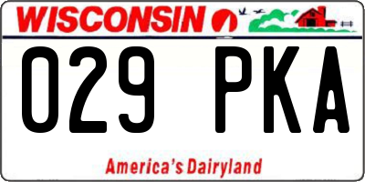 WI license plate 029PKA