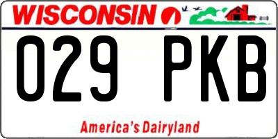 WI license plate 029PKB