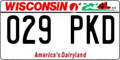 WI license plate 029PKD
