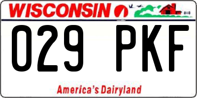 WI license plate 029PKF