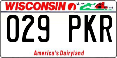 WI license plate 029PKR