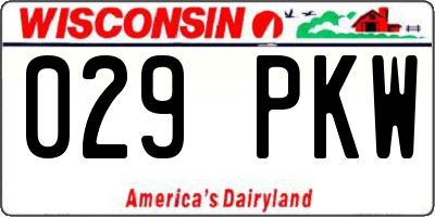 WI license plate 029PKW