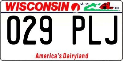WI license plate 029PLJ