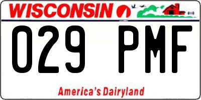 WI license plate 029PMF